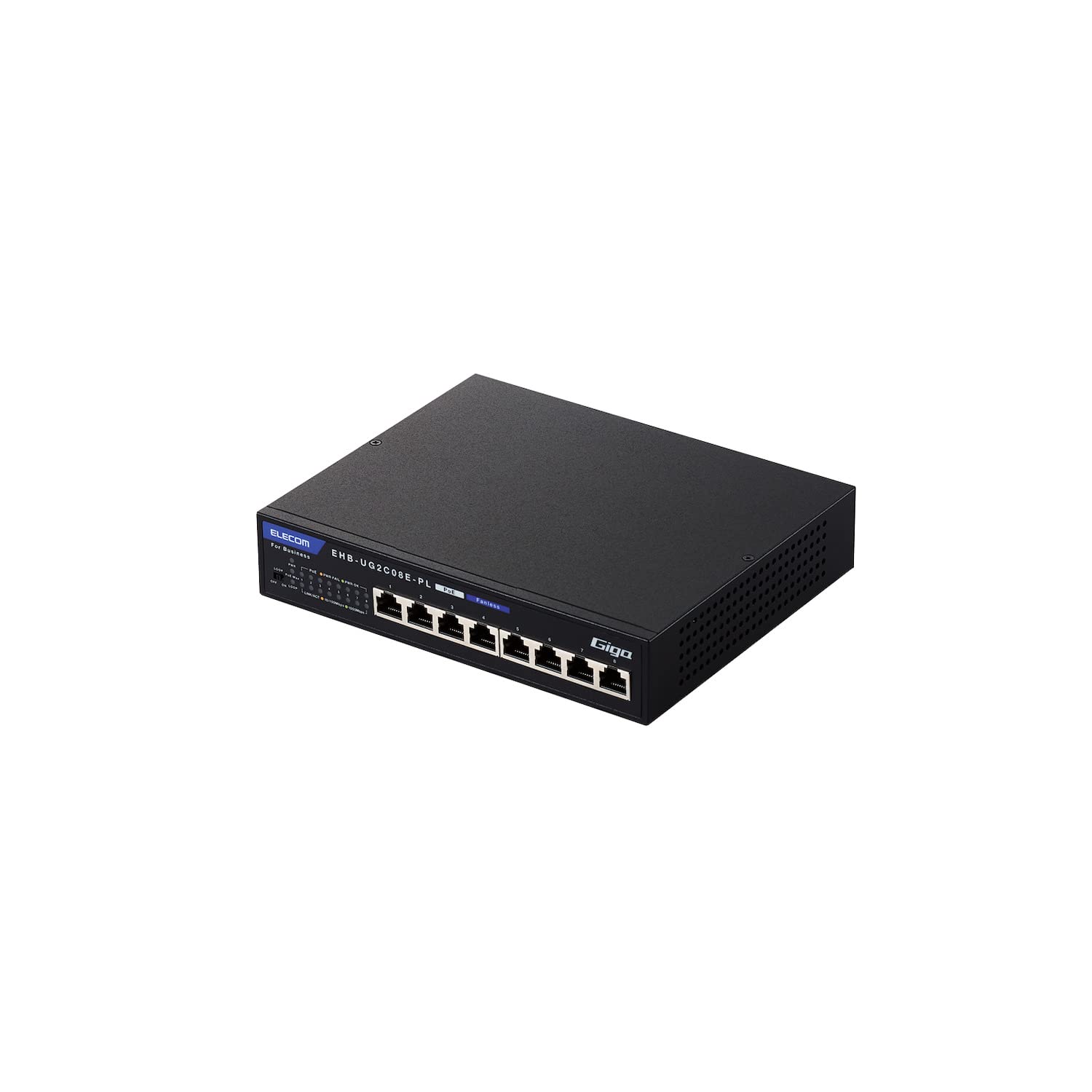 

Комутаційний концентратор ELECOM 8 портів Giga-сумісний PoE Джерело живлення Сумісний адаптер змінного струму Джерело живлення Для малого бізнесу Використання Чорний Нерозумний чорний