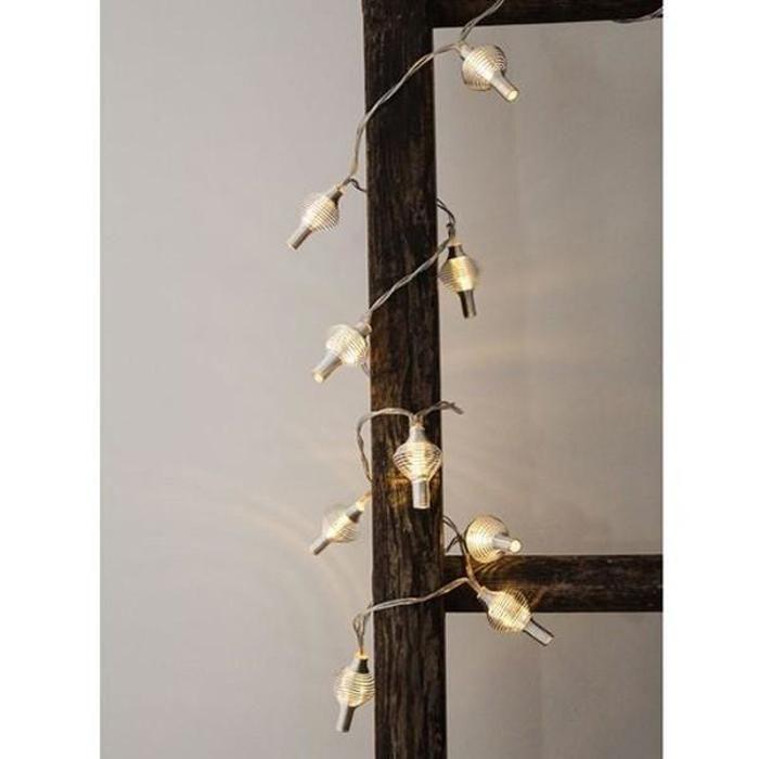 Guirlande de Noël spirales argentées