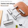 In Stock with Free Shipping: Double-Sided Stainless Steel Rolling Pin for Kitchen and Household Use