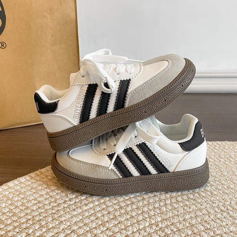 Children's Board Shoes Low-top 2025 Spring and Autumn New Boys' Shoes Girls' Sports Shoes Soft-soled Casual Moral Training Shoes Single Shoes