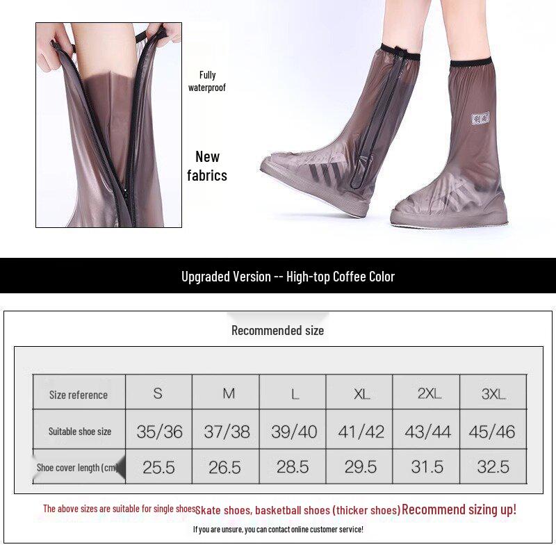 High-Top Waterproof PVC Shoe Covers - Anti-Slip, Sandproof Protection for Cycling Outdoors At Chaka Salt Lake