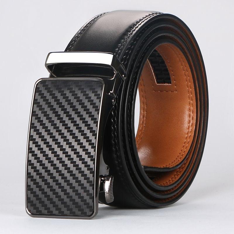 Business Automatic Buckle Korean Style Trendy Belt Men's Genuine Leather Belt Cowhide High-grade Belt