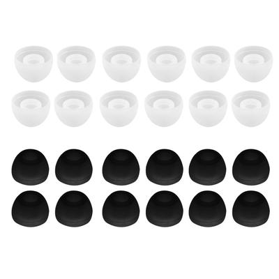 12 Paar Silikon 4,5 mm Ohrhörer-Kissen Ersatz-Kopfhörer-Headset-Ohrpolster Gel-Abdeckungen Tipps für Kopfhörer MP3