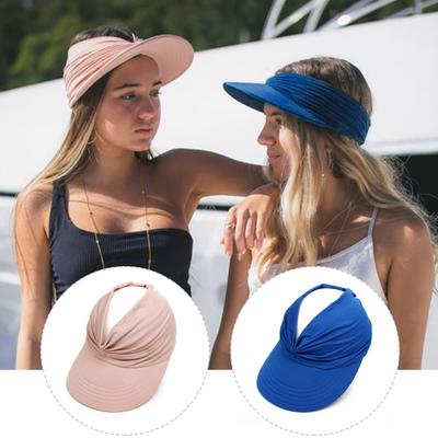 Outdoor Dámská čepice Prázdná Horní Velká krempa Skládaný Čistá barva Ochrana proti slunci Anti-UV Přenosná Prodyšná Sport Zahradnictví Rybaření Cestovní čepice