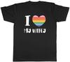 I Love My Wifey Rainbow Heart Mens T-Shirt Tee Gift Top