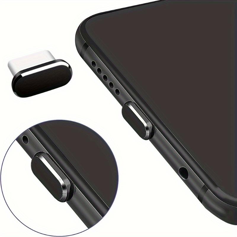 4pcs Phone Dust Plugs, Comes with Cleaning Brush - Metal Phone Charging Port Cover/Dust Plug,mobile Phone Decorations Suitable for Type-c Connectors