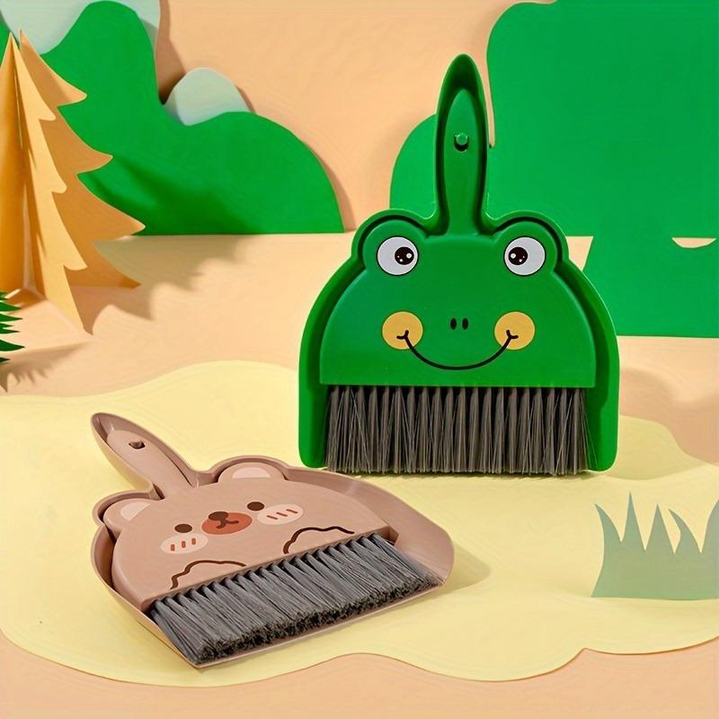 Cartoon Dustpan And Broom Set, Mini Cleaning Brush for Desktop, Small Broom Combination for Table Cleaning