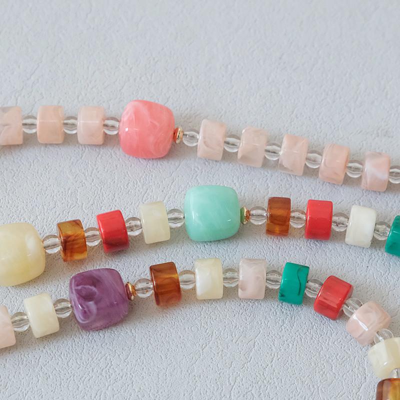New Fashion Woman Bag Accessory Detachable Candy Beaded Chains Cute Acrylic Luxury Strap Women Elegant Bag Acrylic Handle Chain
