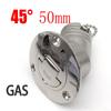 45/90 Degree Stainless Steel 316 Deck Filler Cap GAS DIESEL FUEL WASTE WATER 50mm(2inch) Marine Boat Yacht Hardware Deck Filler
