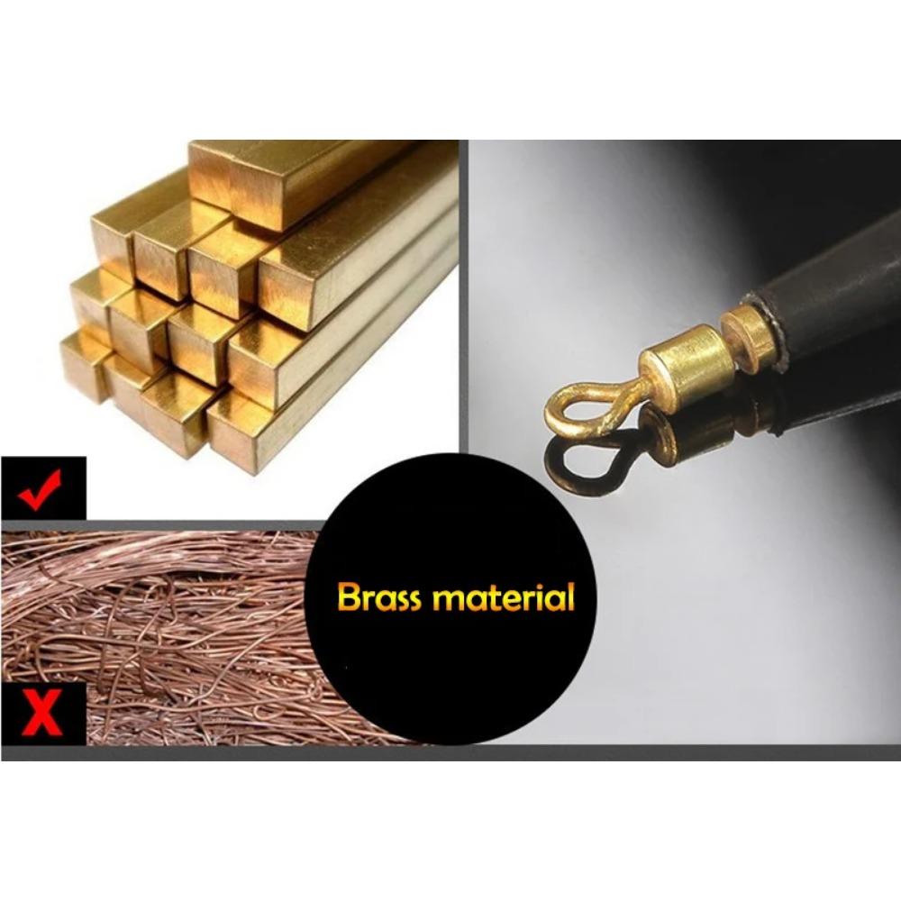 50Pcs Fishing Gear Block Rotation Drift Fishing Floats Accessory Bobber Copper+ Rubber Tools Fish Float Fishing Float Base