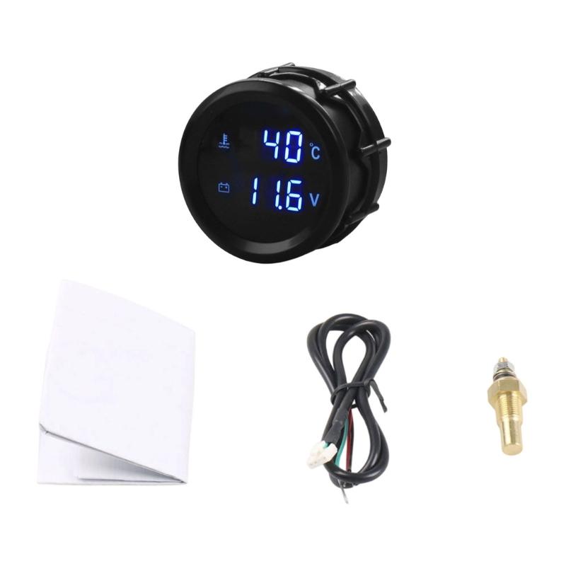 Universal 12V 24V Car Engine Coolant Temp And Battery Level Monitor