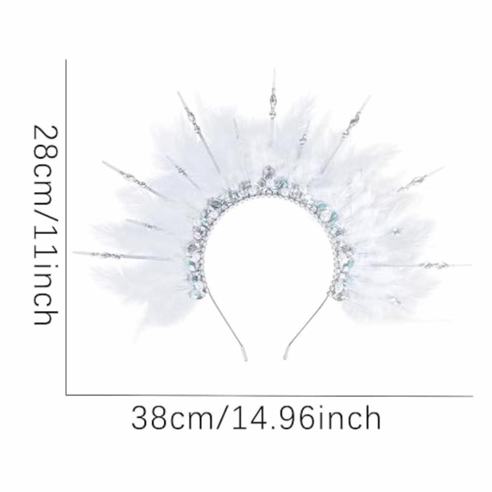 Retro Peacock Feather Headband Creative Hair Hoop Peacock Headwear  Party Hair Accessory