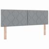 Box Spring Bed with Mattress Light Grey 140 x 190 cm Fabric