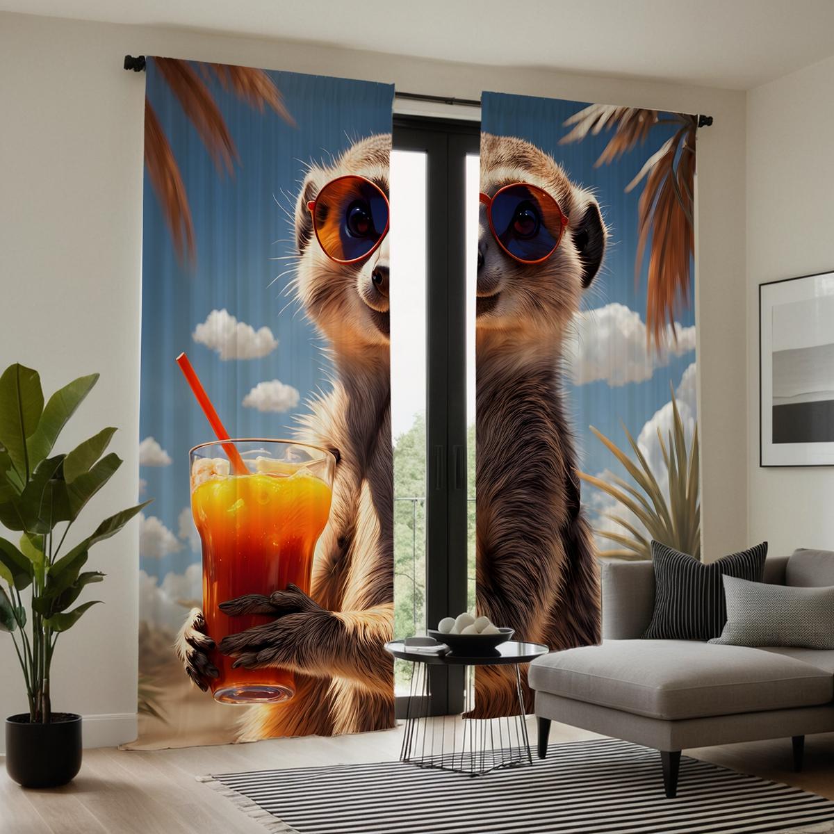 

2 шт. HD цифровой желтый галстук модные золотые шторы украшение дома стиль украшение гостиной спальня штанга занавес E W52H63inchW132H160cm