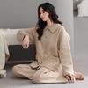 Pajamas Women'S Autumn And Winter Warm Air Cotton Interlayer Thickened Women'S Spring And Autumn Cotton Long-Sleeved Loungewear