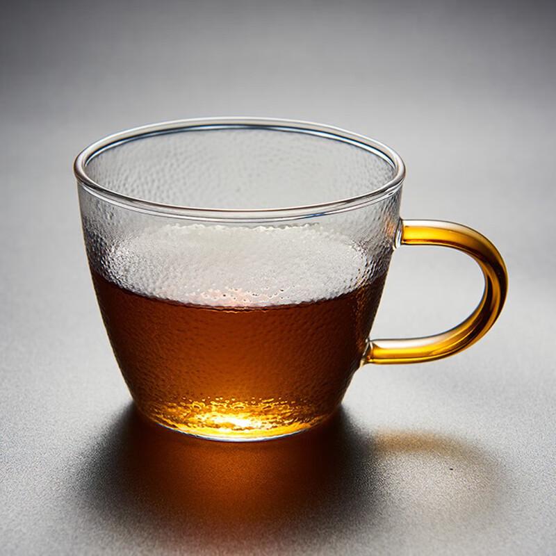 Junshenshi WJ Hammered High Borosilicate Glass Teacups (Set of 6)