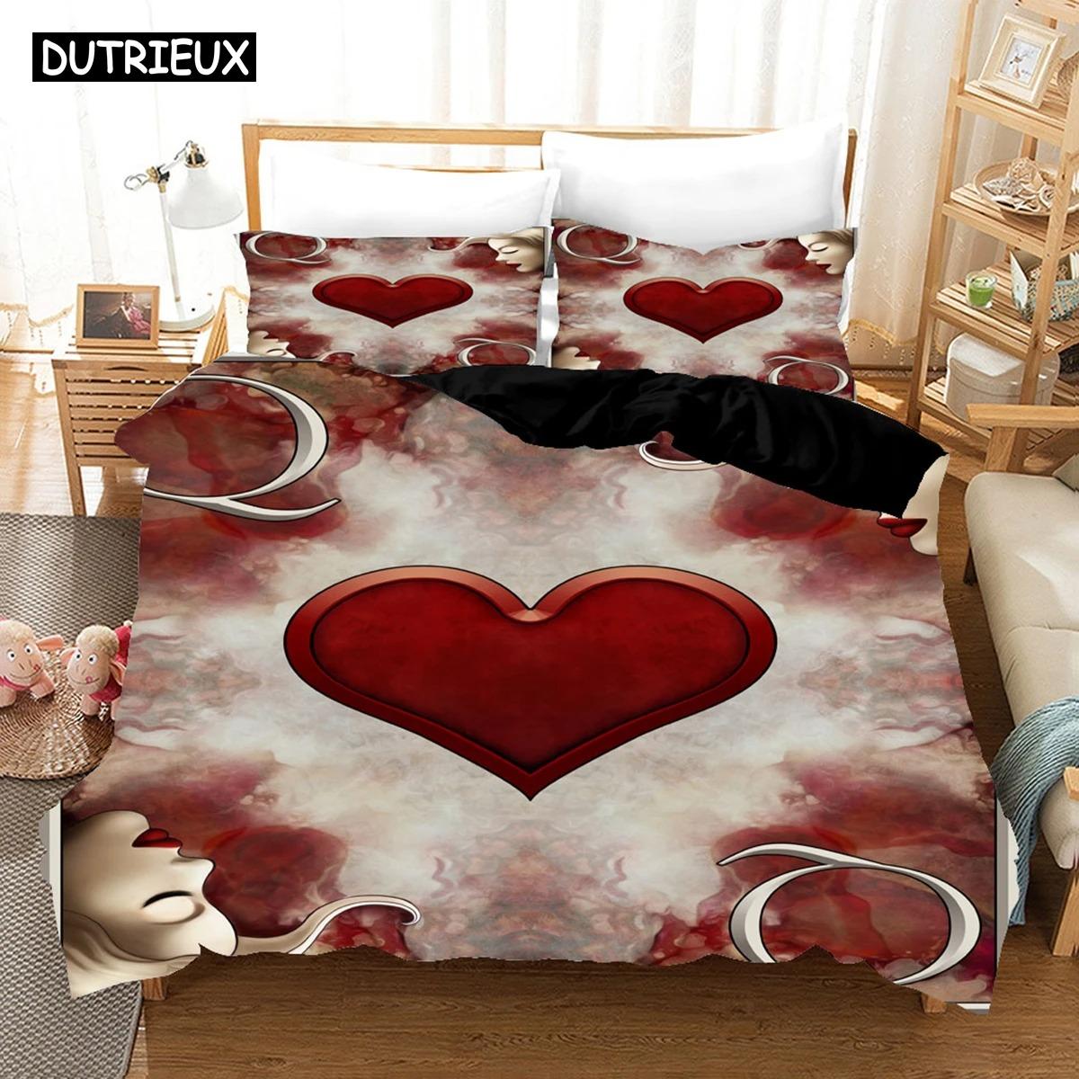 

3D Poker Bedding Sets Duvet Cover Set With Pillowcase Twin Full Queen King Bedclothes Bed Linen EU Single 135x200cm