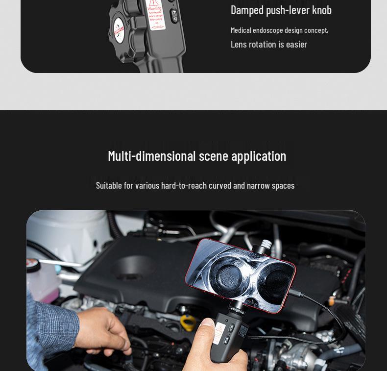 RALCAM/RuiKan High-Temp 360° Handheld Automotive & Industrial Endoscope