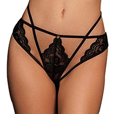 Culotte ouverte LENA Noire - Le Désir - Strings et Culottes