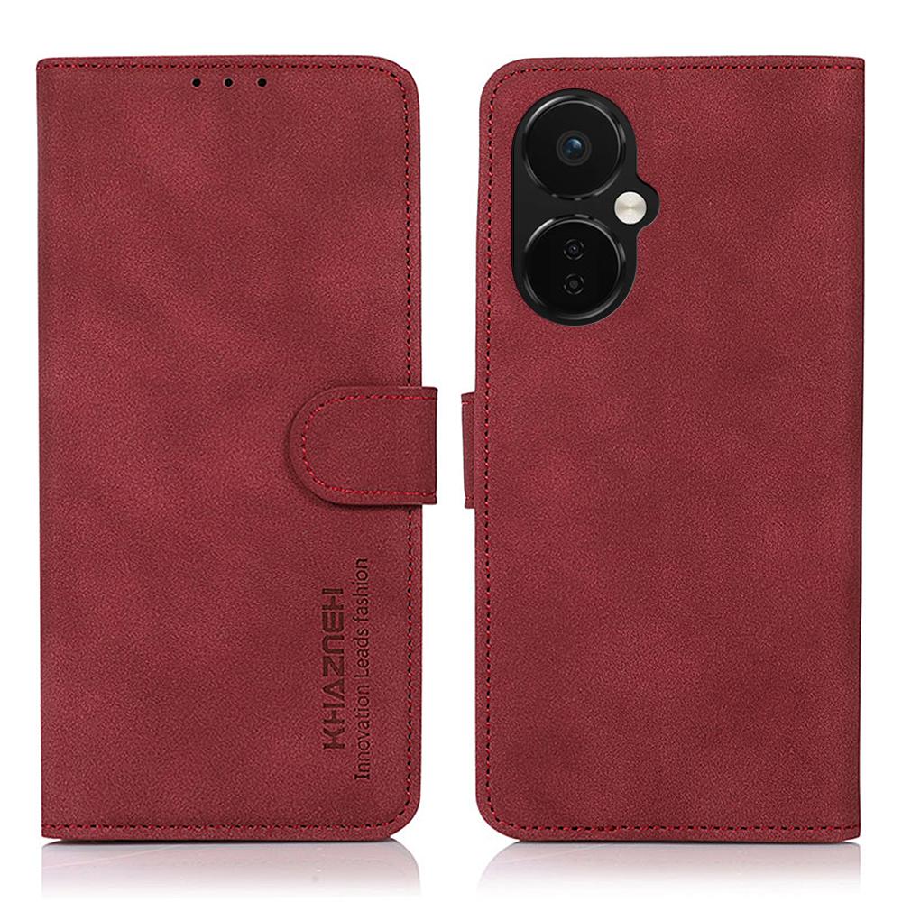 KHAZNEH Anti-fall Phone Cover for OnePlus Nord CE 3 Lite 5G/Nord N30 5G,Textured Magnetic Flip Leather Phone Case with Stand Wallet