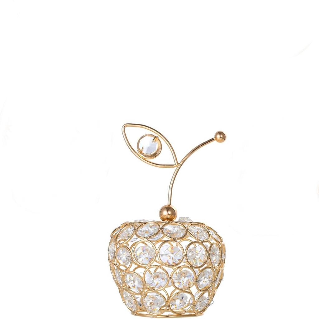 Goldener Kristall Apfel Ananas Birne Frucht Heimdekor Kreatives Mittelstück Wohnzimmer Dekoration Handwerk Heißer Verkauf
