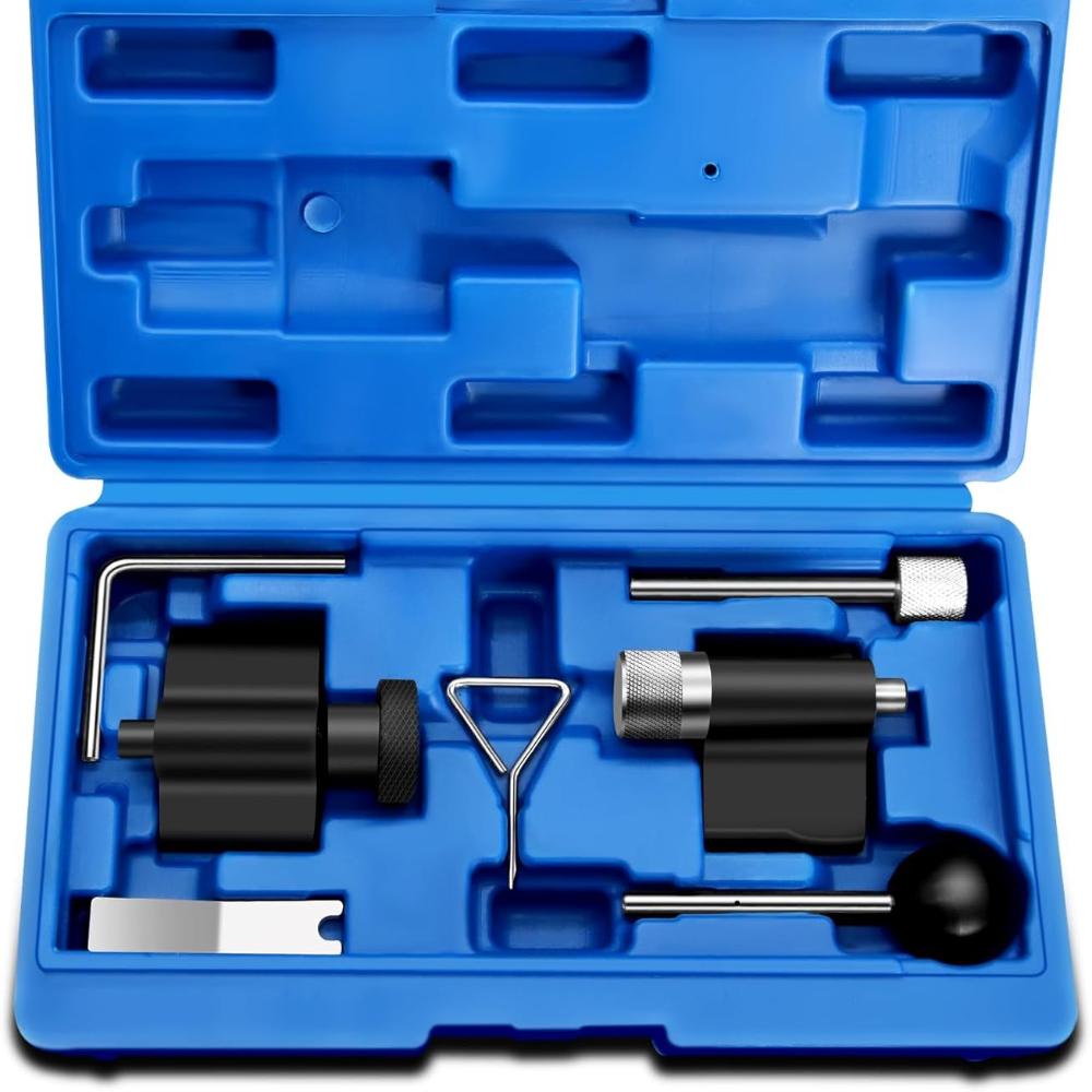

Набор из 7 предметов для регулировки двигателя, совместимый с VW 1.2, 1.4, 1.6, 1.9, 2.0 Tdi Sdi, инструменты для распределительного вала с ящиком для инструментов, сталь