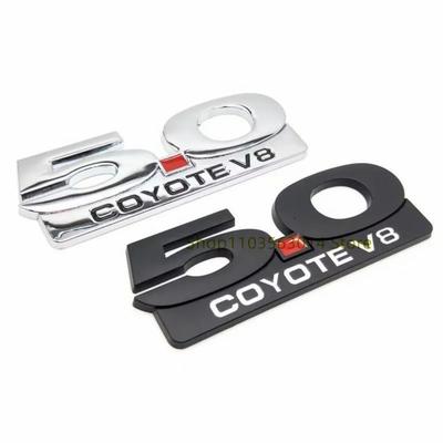 1Pc Car 3D Metal 5.0 Coyote V8 Twin Turbo Logo Decals Sticker For GT GT500 GT350 2022 2021 2020 Badge Emblem Stickers