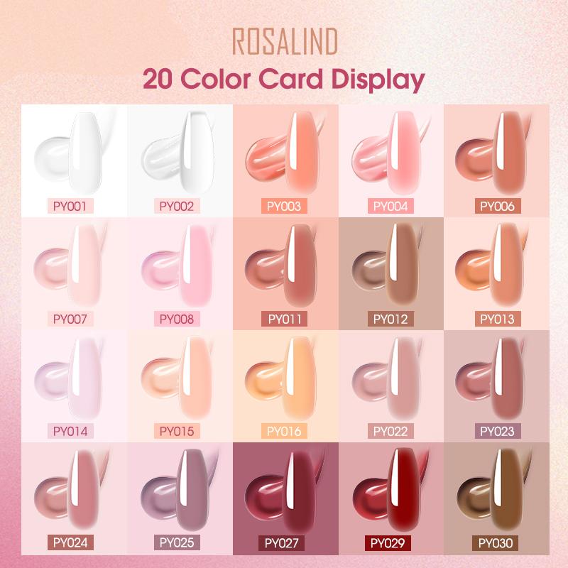 ROSALIND 10/15ML Poly Nail Gel Semipermanent UV Crystal Acrylic Liquid Finger Extension Hybrid Varnish Base Top Coat Poly Nail Gel