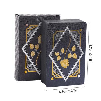 Luxury Gold Plated PVC Playing Cards Washable Deck Card Poker Card Set for Game NightsCollectible Playing Cards Set