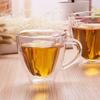240ml Heart Double Wall Layer Clear Transparent Glass Tea Cup Coffee Mug Gift
