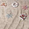 Snowflake Donut Christmas Tree Ornaments House Small Resin Christmas Cottage Hanging Decorative Christmas Decoration New Year