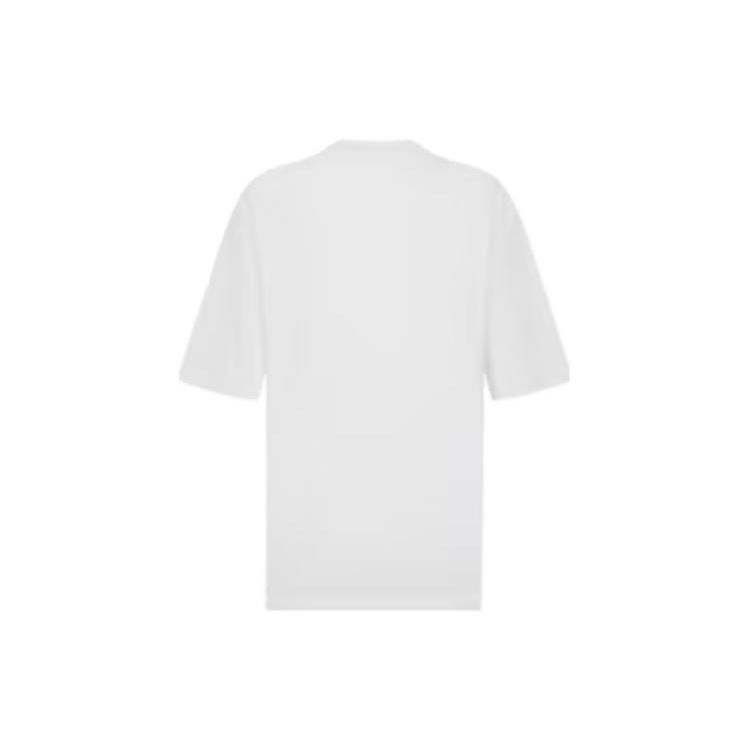 Calvin Klein Solid Color Logo Crew Neck T-Shirt Women Tops White J218869-YAF