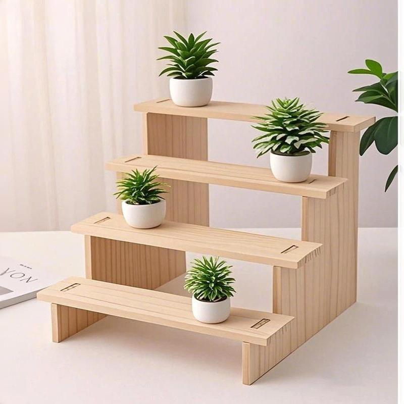 Rustic Wooden Display Riser 1Pcs Decorative Stand for Dessert Figurines Jewelry Organization Wedding Party Decor