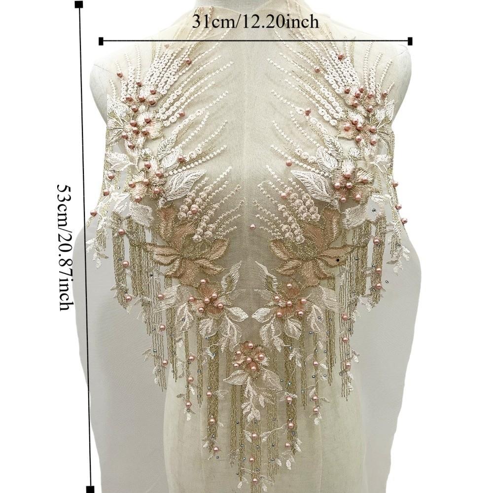 Vintage Lace Embroidery Patches Exquisite Clothes Patches Clothing Applique Bridal Wear
