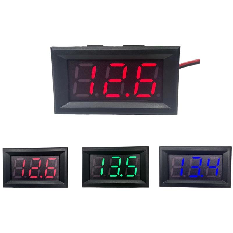 New 1/3Pcs Motorcycle Vehicle LED Display Voltage Tester 0.56 Inch DC4.5-30V Digital Car Voltmeter Automotive Voltage Meter