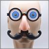 Funny Nose Glasses with Fake Mustache, Big Nose Glasses Eyeball Glasses with Nose and Mustache for Halloween Parties
