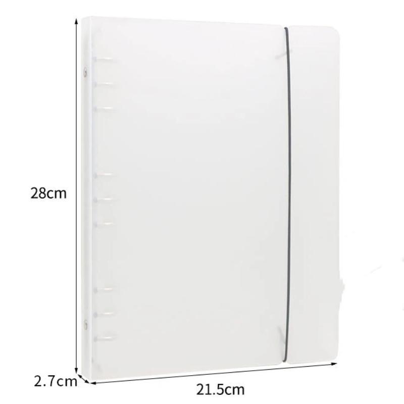 1 Pcs A4A5A6 Creative Frosted Semi Transparent PP Strap Loose Leaf Notebook Book Clip Notebook Shell