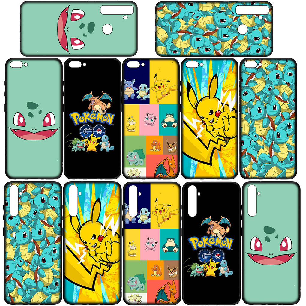 Phone Case for iPhone 17 16 15 Plus Xiaomi Poco F8 F7 X7 X6 M8 C85 C75 Redmi Note 14 12 11 13 Pro Max A4 14C 13C 15C Pokemon GO Pikachu Squirtle Cover