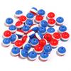 50Pcs/Lot  Acrylic Beads 8 10mm Tri Color Stripe Large Hole Round Beads For Charm Bracelet Phone Chain Diy Jewelry Making