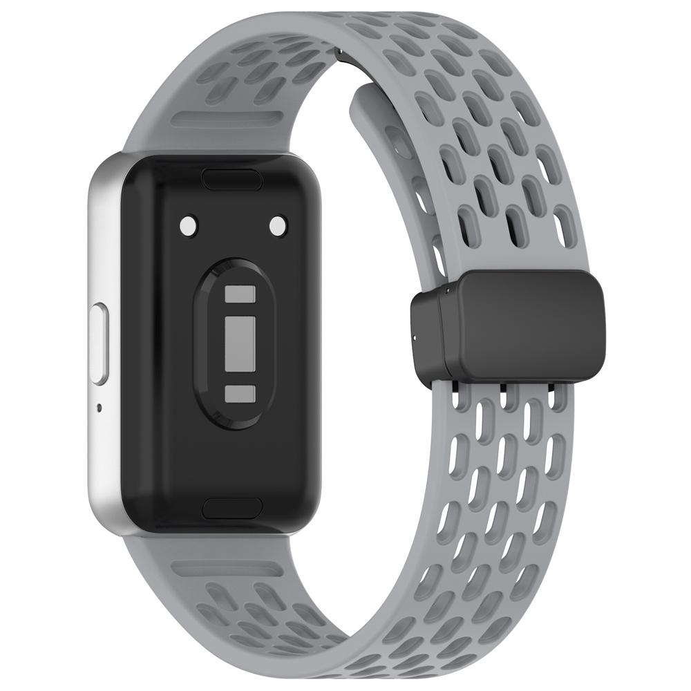 Correa de Silicona Para Samsung Galaxy Fit 3 Deportiva Hueca Transpirable Banda Hebilla Magnética Pulsera Para Samsung Galaxy Fit 3 Pulsera