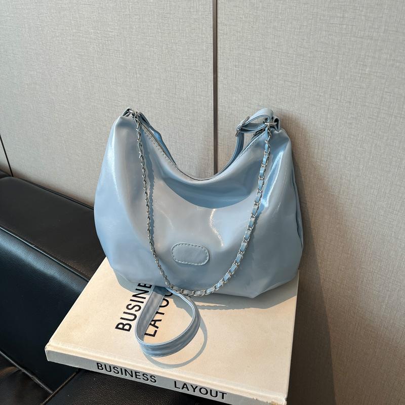 

2025 new summer tote bag women s bag large capacity niche design fashionable versatile commuter shoulder messenger bag синий