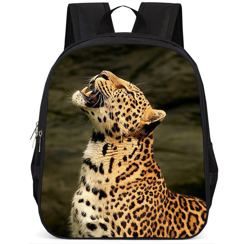 Spacious And Lightweight 15-inch 3d Leopard Backpack For School Kids