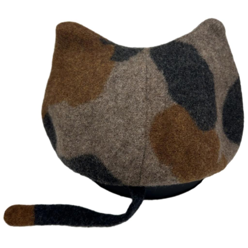 Girls Woman Cat Ear Berets Artist Painter Hat Subculture Adult Adjustable French Hat for Camping Shopping Traveling