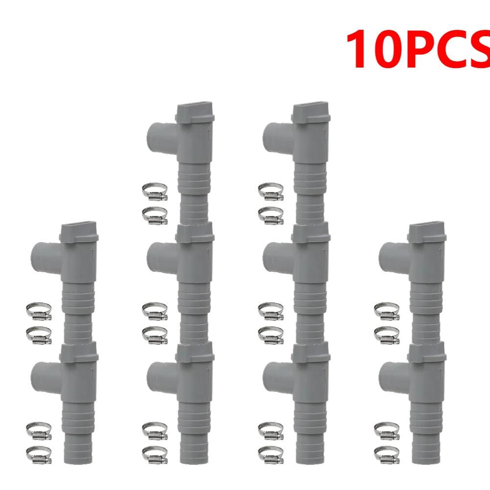1-10set PVC Pool Filter Pump Adapter for 32mm Pipe Hoses Connector Part Pool On/Off Plunger Valve Leak Proof Replacement Outdoor