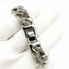 European and American Hip Hop Hipster Cuban Diamond Bracelet, 14mm Fat Chain Men and Women Hiphop Gold-plated Necklace