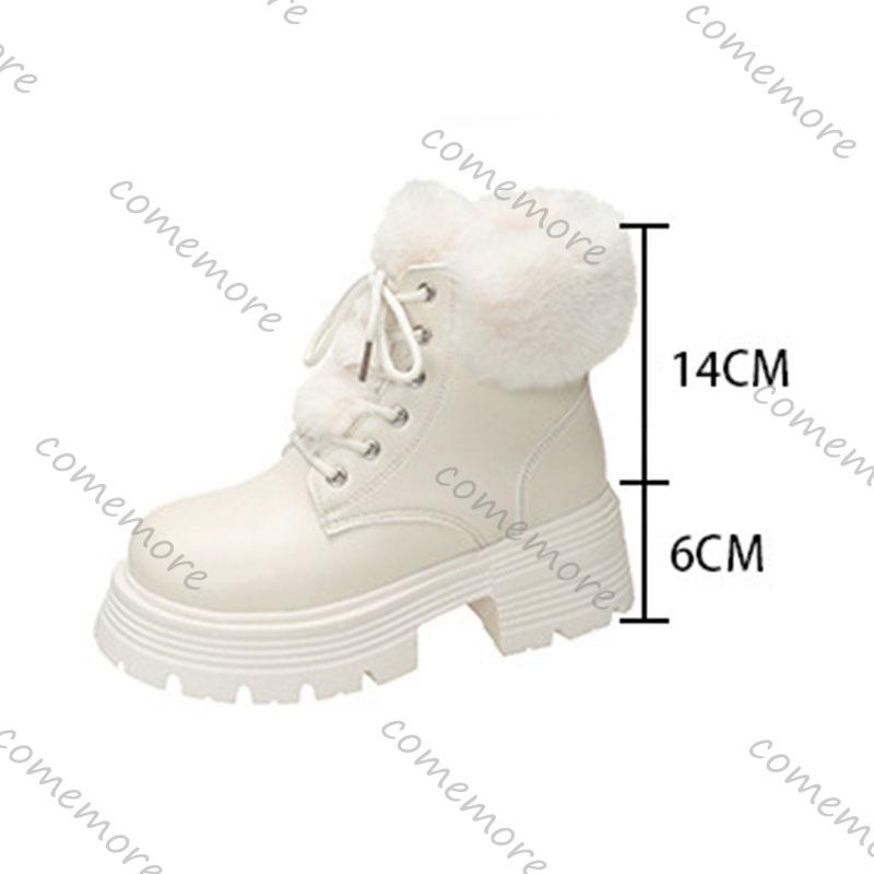 Comemore Thick Bottom Short Snow Boots New Winter Padded Warm Women Shoes Casual Thick Heeled Female Cotton Ankle Boots Shoes