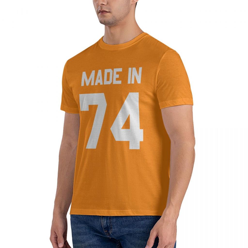 Made In 74 Mens T-Shirt Colors 42nd Birthday Personal Gifts 1974 Mans Unique Cotton Short Sleeves O-Neck Male T Shirts