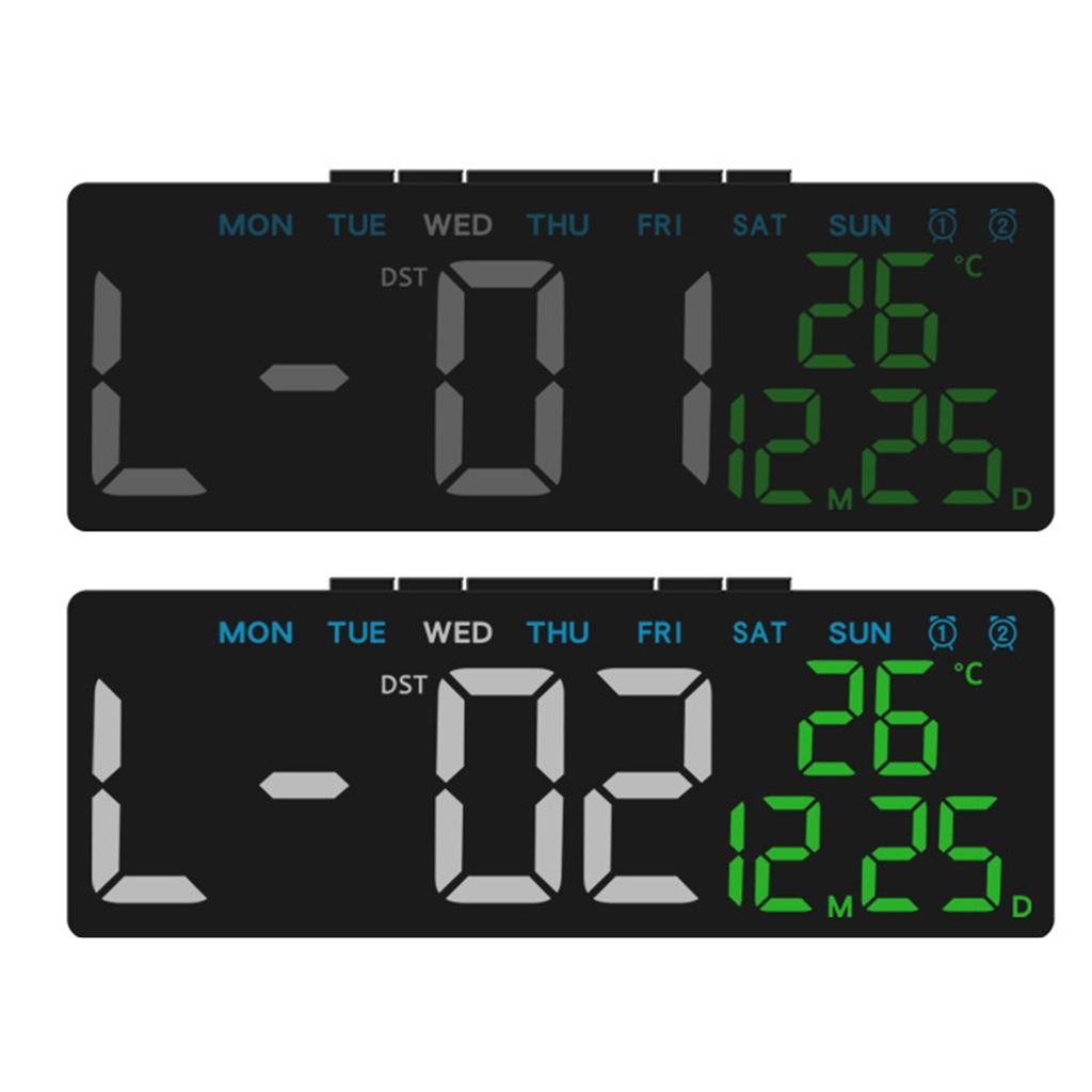 LED Display Digital Clock with Alarm Timer Date and Temperature Features for Modern Decoration