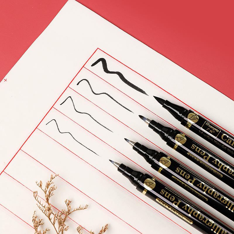 Versatile Double-Headed Pens: Ultra-Fine, Medium, Large Regular Script, Sutra Copying, and Character Practice Calligraphy Soft Brush Set