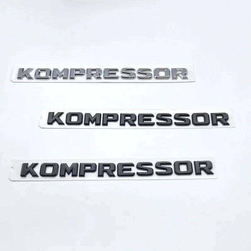 FOR Mercedes Benz Kompressor Emblem Rear Trunk Badge Lettering Chrome Black Logo Stickers CLK SLK SL CLS ML A B C S R Class EC3